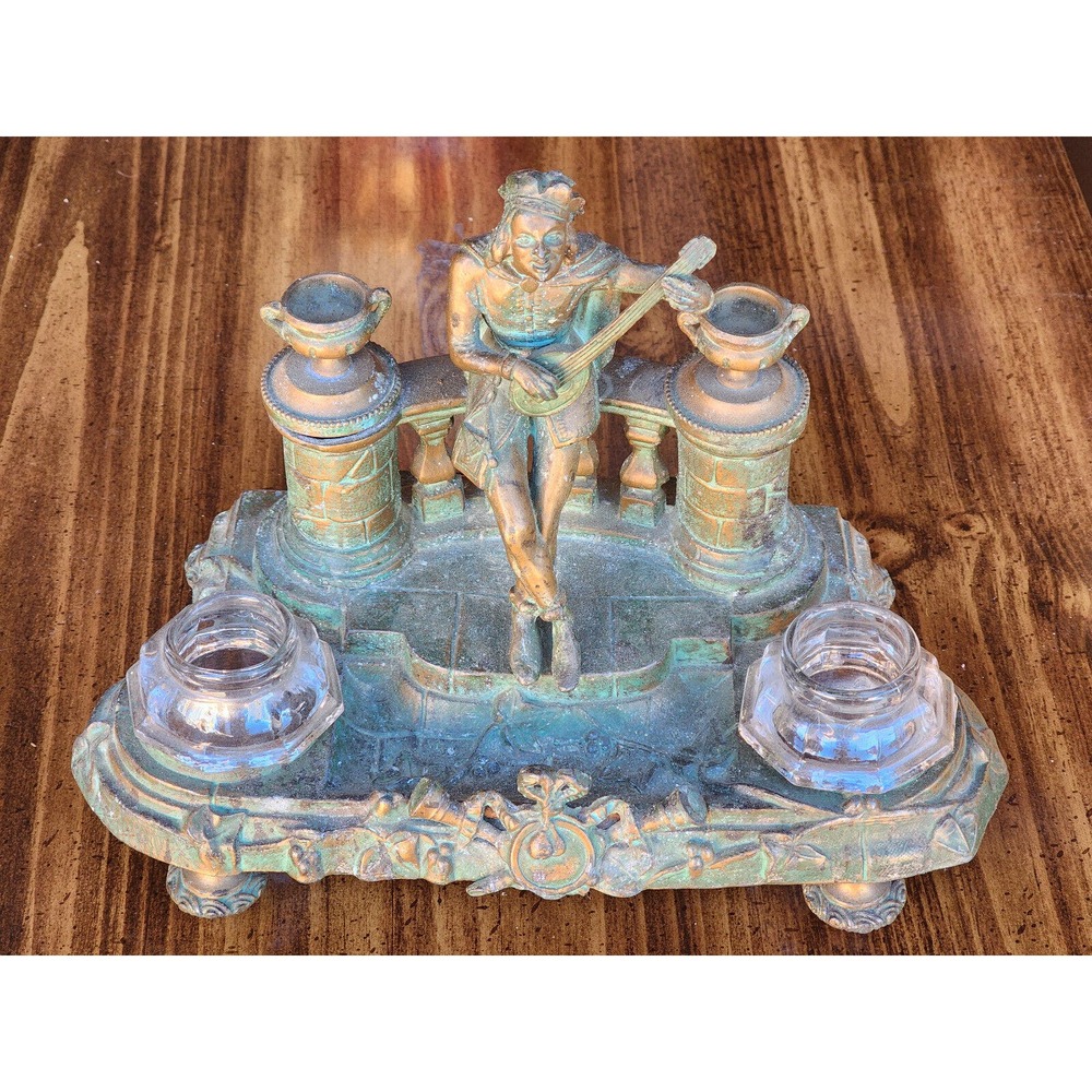 Antique/ Vintage Set of 3 Bronze Candle Holders